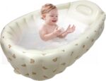 Inflatable Baby Bath Tub Toddler, Portable Kid Infaant Toddler, Foldable Non-Slip Travel Baby Bath, Kids Portable Bath Spa Tub, Infaant Baby Bathtub with Air Pump, Helps Newboorn to Toddler Tub - Image 3