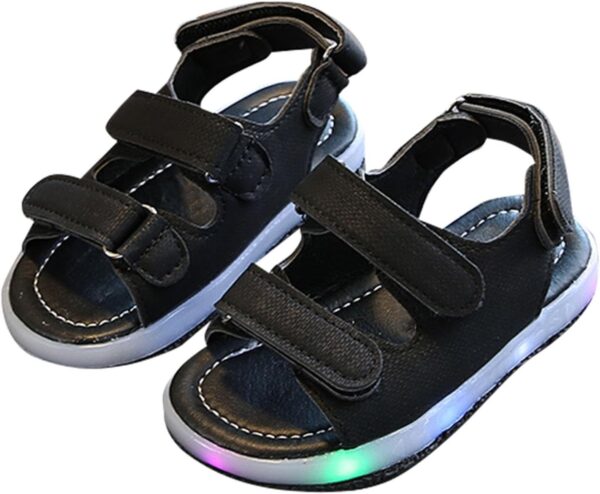 Toddler Kids Sport Summer Boys Girls Baby Sandals LED Luminous Shoes Sneakers Pink Sandals For Kids Black Shoes for Girls - Image 4