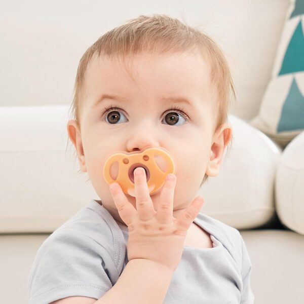 Mobella Koala Pacifiers 0-3 Months, Silicone Baby Pacifier for Breastfed Babies, Soft Nipple Newborn Soother, BPA-Free Binkies, Orthodontic, Symmetrical Curves Shield Design, Day Time 2 Pack - Image 8