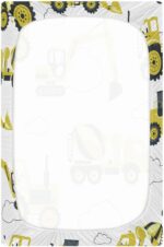 Kcldeci Baby Crib Sheets for Boys Girls Yellow Heavy Construction (2) Toddler Bed Sheets Playard Mattress N Play Sheets M - Image 3