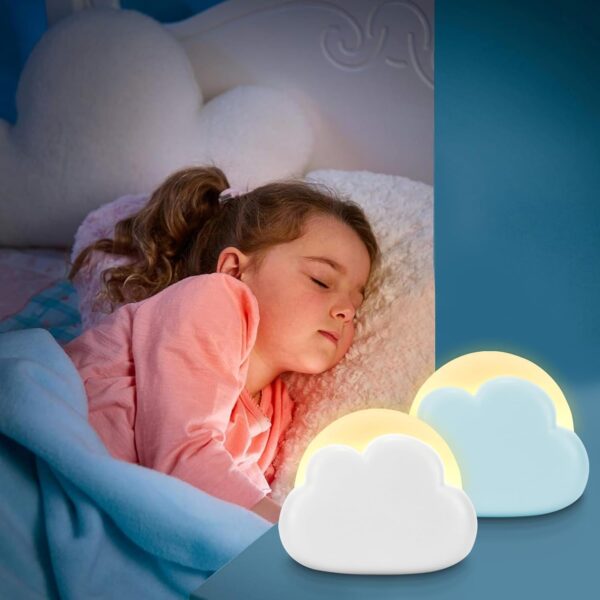 YUNYODA Cute Cloud Night Light for Kids, Dimmable Kids Night Light with 4 Brightness, Rechargeable Baby Newborn Bedside Lamp for Breastfeeding, Portable Kids Lamp for Girls Boys Mum Gifts - Image 4