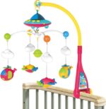 Baby Musical Crib Mobile, Soothing Crib Mobile, Remote Controlled Bed with Lights, Nursery with Melodies, Hanging Toy for Boys and Girls, Indoor, Home, Multicolor