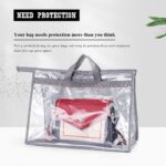 2PCS Dust Bags for Handbags Clear Purse Storage Organizer Non-Woven Hanging Bag Closet with Zipper and Handle (X-Large,Grey Color) - Image 7