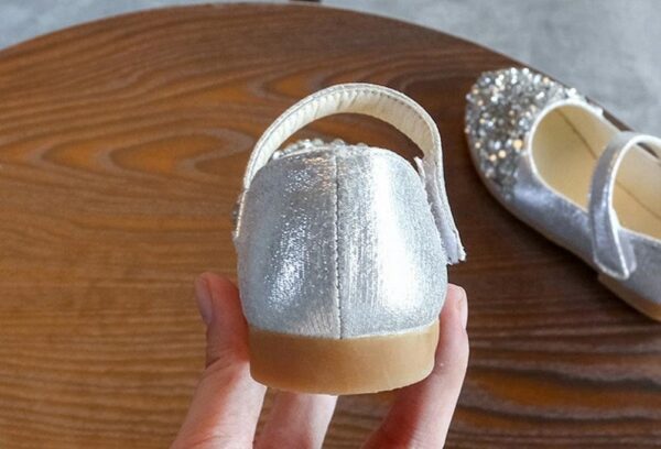 wuayi Kids Toddler Infant Baby Girls Crystal Sequin Leather Single Shoes Party Princess Shoes - Image 4