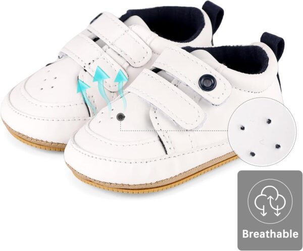 MK MATT KEELY Baby Boys First Walking Shoes Toddlers Prewalk Trainer Sneakers for Newbron Infant with Anti-Slip Soft Sole - Image 5
