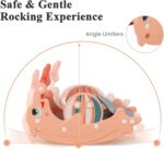 Maxmass Kids Rocking Horse and Slide Set, 3-in-1 Toddlers Rocker Slider with Basketball Hoop, Indoor Freestanding Slide Climber Playground for 18-36 Months (Pink) - Image 3