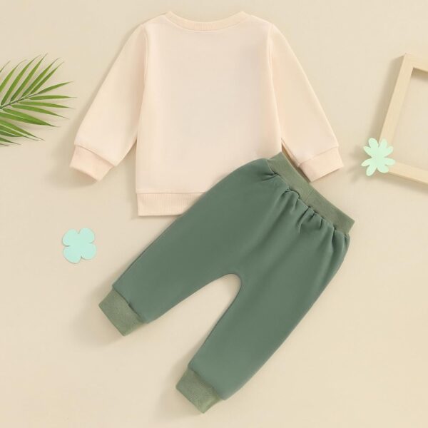 M9ppzzur7 Toddler Baby Pants Sets Pullover Sweatshirt +Pants Shamrocks Green Tracksuit Outfit Clothes - Image 5