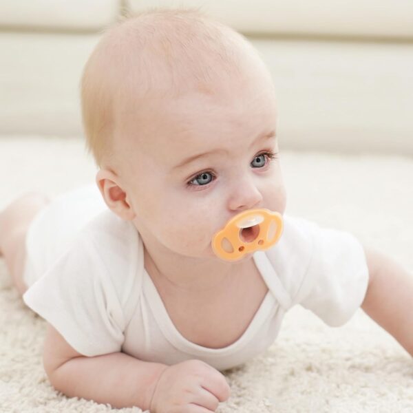 Mobella Koala Pacifiers 0-3 Months, Silicone Baby Pacifier for Breastfed Babies, Soft Nipple Newborn Soother, BPA-Free Binkies, Orthodontic, Symmetrical Curves Shield Design, Day Time 2 Pack - Image 7
