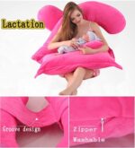 Full Body Pillow Large U Shaped Upgrade and Maternity Support Pregnancy Pillow and Nursing Pillow with Replaceable and Washable Flannel Cover - Image 5