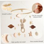 Lawnrden Baby Crib Mobile for Boys Girls,Baby Mobile Rabbit Style Crib Mobile for Boys Girls 3D Clouds Animals Baby Mobile for Crib Wind Chimes Kids Room Nursery Decor Babyshower Gifts - Image 8