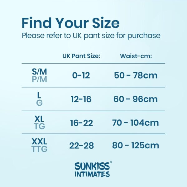 SUNKISS INTIMATES Disposable Period Underwear for Women with Heavy Flow, Unscented Postpartum Essentials, White, XLarge, 10 Count - Image 5