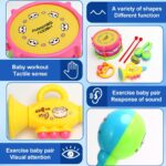 Hojalis Baby Musical Instruments Set, 8 Pcs Kids Drum Kit, Baby Drum Set, Toddler Musical Instruments, Sensory Percussion Instruments, Educational Musical Toy for Baby Boys Girls Age 1-5(Random Color) - Image 5