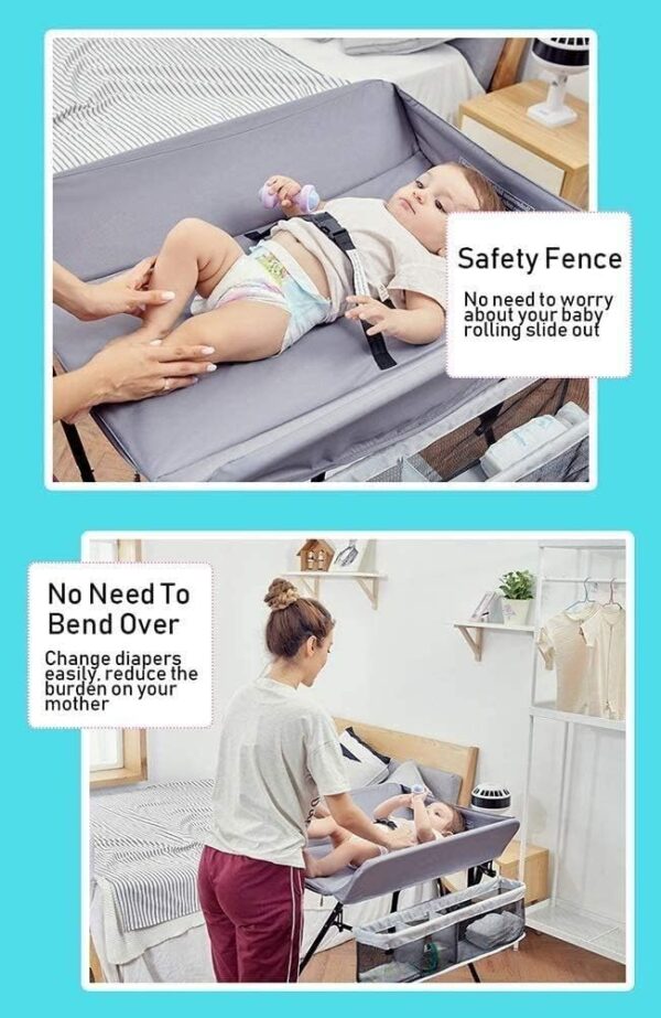 MObyat Baby Changing Table,Diaper Changing Tables,Diaper Stackers Caddies, Folding Baby Changing Station with Multi Storage, Newborn Dresser Table Portable Diaper Nursery Organizer - Image 3