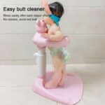 Adjustable Baby Shower Stand with Anti-Slip Base, Hug Bath Tower for Standing Up Themselves, 6-18 Months Toddler Shower Stand Support, Bathing Seat Chair Handle, Free Mother Hands - Image 6