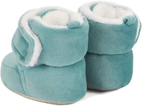 Matt Keely Baby Boys Girls Cartoon Anti Slip Soft Sole Thick Slipper Booties Infant Crib Shoes for Toddler Crawler Winter Boots with Plush Lining - Image 3