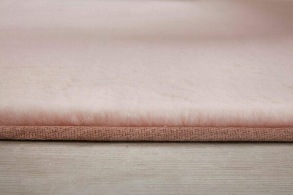 viceroy bedding NATURAL FAUX RABBIT FUR Rug Ultra Soft Plush Extra Large Animal Rugs Living Room Wool Shaggy Fluffy 26mm Thick Pile Height Modern Area Rugs - (Blush Pink, 80cm x 150cm (3ft x 5ft)) - Image 5