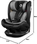 Lionelo Bastiaan RWF i-Size Isofix Car Seat Security & Comfort Ages 0-12 with Advanced i-Size Safety Standards, 360° Swivel, Side Protection, Rear-Facing Option, Adjustable Headrest & Recliner - Image 8