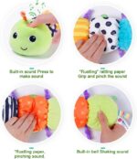 YANGUN Baby Toys 0-6 Months, Musical Caterpillar Sensory Toys with Crinkle Rattle, Baby Musical Caterpillar Toys for Babies 0-3-6-12 Months Newborn Boy Girl Children Kid X-mas Birthday Gift - Image 6