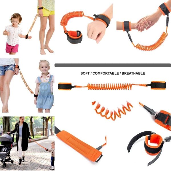OrionMart Anti Lost Wrist Link Belt for Toddlers Safety Leash Boys & Girls – Soft Comfortable Breathable Wrist Reins 1.5/2.5m for Travel & Walk –Wrist Reins for Toddlers - Image 3