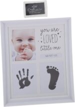Toyvian Infant Handprint Keepsake Baby Set Hand and Foot Inkpad Photo Frame Baby Hand and Footprint Kit Baby Footprint Keepsake Infant Footprint Picture Frame baby boy ink pad Boy