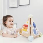 Classic World Wooden Pyramid Activity Box, Educational Activity Cube, Baby Multi-functional Activity Centre, 33 x 35 x 29 cm, 2 Years+ - Image 7