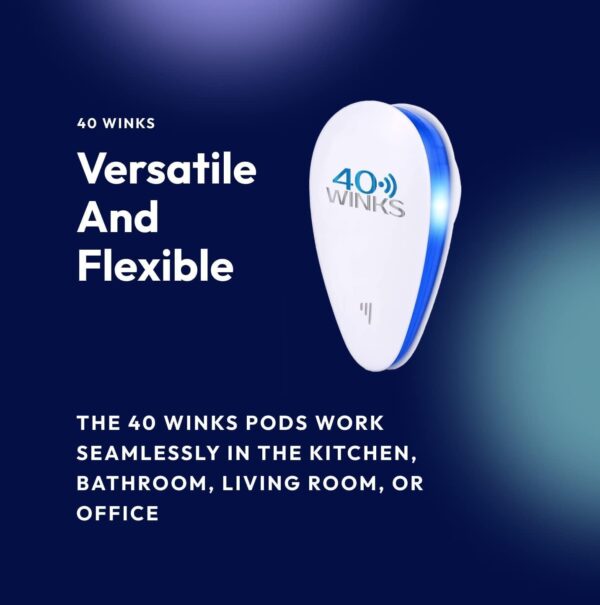 40 Winks Ultrasonic Pest Repeller Mouse & Rat Control - Remove Mouse, Flies, Wasps, Ants, Spiders, Bed Bugs, Fleas, Roaches, Rats, Mosquito repellent (2 Pack, UK plug) - Image 7