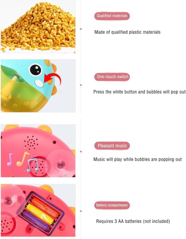 Baby Bath Toy,Toddler Bath Toys Bubble Automatic Maker with Music,Pufferfish Shower Water Bath Tub Toy for 1 2 3 Year Old Kids Boys Girls - Image 3