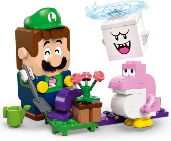 LEGO Super Mario Adventures with Interactive Luigi Toy, Nintendo Gift for 6 Plus Year Old Boys, Girls and Gamers, Garden Playset for Kids, with Pink Baby Yoshi Figure, 71440 - Image 4