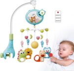 Baby Crib Mobile with Music, Lights & Remote Control | Automatic Rotating Musical Toy for Boys & Girls, Perfect Christmas & Birthday Gift - Image 4