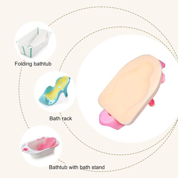 Baby Bath Cushion | Tub Mat Bath Support Sponges,Baby Shower Pad, Bath Sponge Seat, Baby Sink Bath Cushion for Different Bathtubs - Image 4