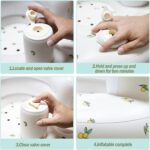 AirSwim Inflatable Baby Chair, Baby Inflatable Seat for Babies 3 Months and Up Summer Inflatable Baby Seat for Sitting Up, Blow Up Baby Floor Seat with Built in Air Pump, Orange - Image 6