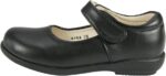 MK MATT KEELY Kids Girls Flat School Shoes Black Mary Jane Shoes for Girls Hook and Loop Comfortable Uniform Shoes - Image 6