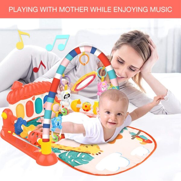 Eners Baby Gyms Play Mats Musical Activity Center Baby Piano Gym Mat Playmats Floor Gyms Playmate for Babies Tummy Time Baby Mat Toys for Newborn Toddler Infants - Image 6
