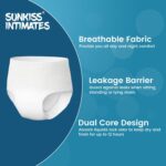 SUNKISS INTIMATES Disposable Period Underwear for Women with Heavy Flow, Unscented Postpartum Essentials, White, XLarge, 10 Count - Image 4