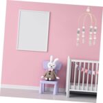 JOINPAYA Bed Bell Wind Chime Crib Cot Bed Beds Animal Cots Mobile Wind Chimes Girl Mobile Wooden Wind Chime Mobile Hanger V Hair Ball Grey - Image 4