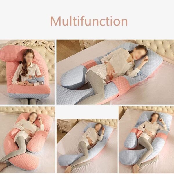 HSOYGE Pregnancy Pillow Pregnancy Pillow UK Body Pillow,Full Body Support Pillow with Washable Cover for Pregnant Women Support Head,Back,Shoulder,HIPS,Legs and Belly (C Size) - Image 2