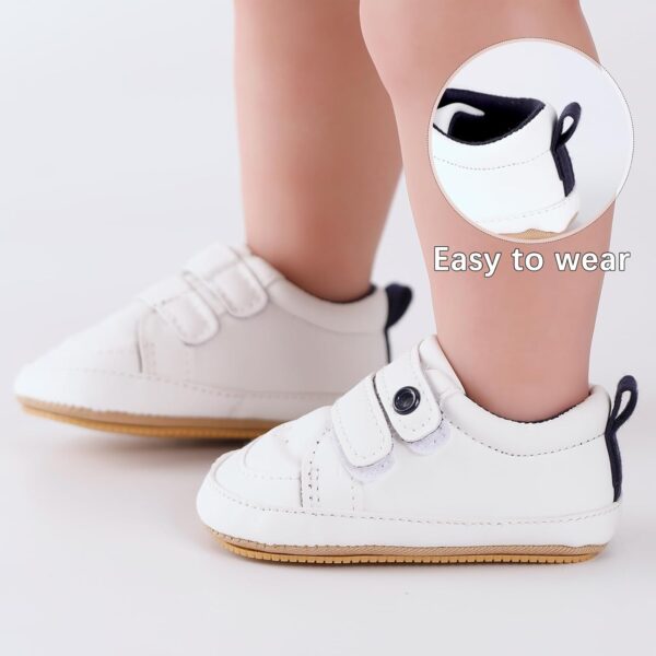 MK MATT KEELY Baby Boys First Walking Shoes Toddlers Prewalk Trainer Sneakers for Newbron Infant with Anti-Slip Soft Sole - Image 2