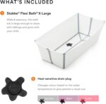 Stokke Flexi Bath X-Large, White - Spacious Foldable Baby Bath - Lightweight & Easy to Store - Convenient to Use at Home or When Travelling - Best for Ages 0-6 - Image 3