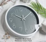 Modern Wall Clock, 12 Inch Silent Non-Ticking Nordic Style Wall Clocks for Living Room, Office, Bathroom, Kitchen - Image 2