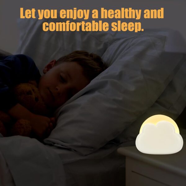 YUNYODA Cute Cloud Night Light for Kids, Dimmable Kids Night Light with 4 Brightness, Rechargeable Baby Newborn Bedside Lamp for Breastfeeding, Portable Kids Lamp for Girls Boys Mum Gifts - Image 6