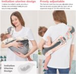 Tyuodna Baby Carrier,Portable Baby Sling Carrier,Breathable Toddler Carrier Sling,Ergonomic Design Baby Sling Wrap,Adjustable Baby Wrap Carrier for Newborn up to 0-36 Month (Grey) - Image 3