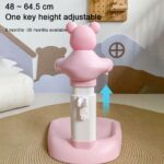 Adjustable Baby Shower Stand with Anti-Slip Base, Hug Bath Tower for Standing Up Themselves, 6-18 Months Toddler Shower Stand Support, Bathing Seat Chair Handle, Free Mother Hands - Image 5