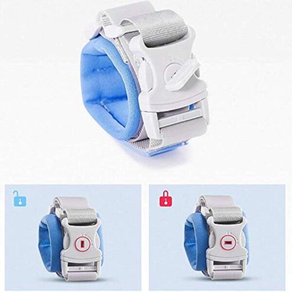 Eidyer Anti Lost Safety Wrist Link Belt, Children Harness Belt Safety Adjustable 1.5M/4.92ft Baby Toddler Reins Safety Strap Leash Walking Hand Belt Elastic Wire Rope Fluorescent and Security Lock - Image 6