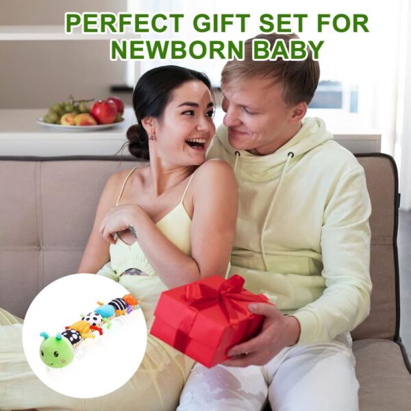 YANGUN Baby Toys 0-6 Months, Musical Caterpillar Sensory Toys with Crinkle Rattle, Baby Musical Caterpillar Toys for Babies 0-3-6-12 Months Newborn Boy Girl Children Kid X-mas Birthday Gift - Image 8