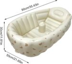 Inflatable Baby Bath Tub Toddler, Portable Kid Infaant Toddler, Foldable Non-Slip Travel Baby Bath, Kids Portable Bath Spa Tub, Infaant Baby Bathtub with Air Pump, Helps Newboorn to Toddler Tub - Image 2