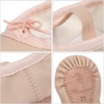 Bezioner Ballet Shoes Leather Ballet Flats Full Sole Dance Slippers for Girls Toddlers Women - Image 7