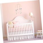 JOINPAYA Bed Bell Wind Chime Crib Cot Bed Beds Animal Cots Mobile Wind Chimes Girl Mobile Wooden Wind Chime Mobile Hanger V Hair Ball Grey - Image 6