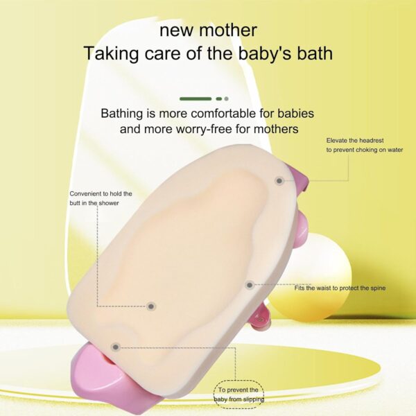 Baby Bath Cushion | Tub Mat Bath Support Sponges,Baby Shower Pad, Bath Sponge Seat, Baby Sink Bath Cushion for Different Bathtubs - Image 5