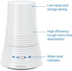 medisana AH 662 Ultrasonic Humidifier, Air Purifier Ideal for Bedroom, Living Room, Children's Room, Nebuliser with Aroma Compartment, 900 ml Water Tank, 15 Hours Runtime, White - Image 5