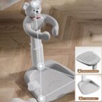 Adjustable Baby Shower Stand with Anti-Slip Base, Hug Bath Tower for Standing Up Themselves, 6-18 Months Toddler Shower Stand Support, Bathing Seat Chair Handle, Free Mother Hands - Image 3